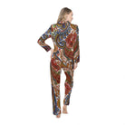 Women’s Satin Pajamas | LaFille Gallery ‘Bali’ Print by Tiffany Marie